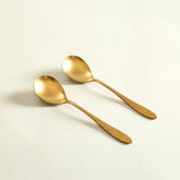 Elio Serving Spoon Set Of 2 Gold